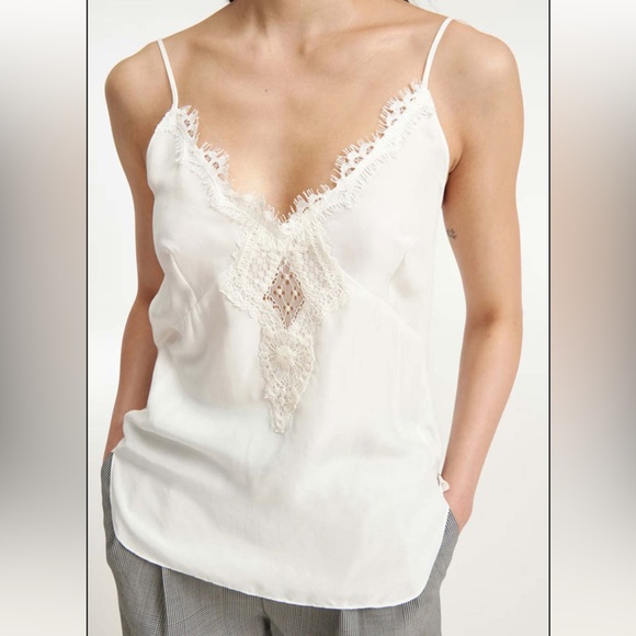 NWT Dorothee Schumacher Silk Camisole Top White Size 2 - Picture 1 of 8